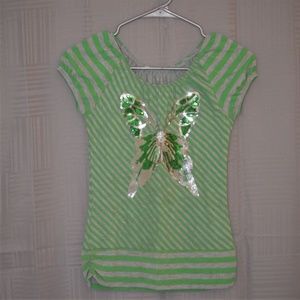 One Step Up sequin butterfly